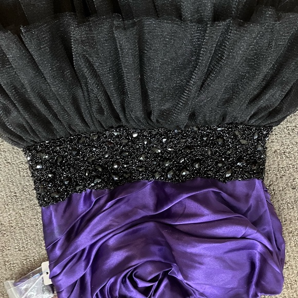 Black and purple Little girls dress - Picture 8 of 10